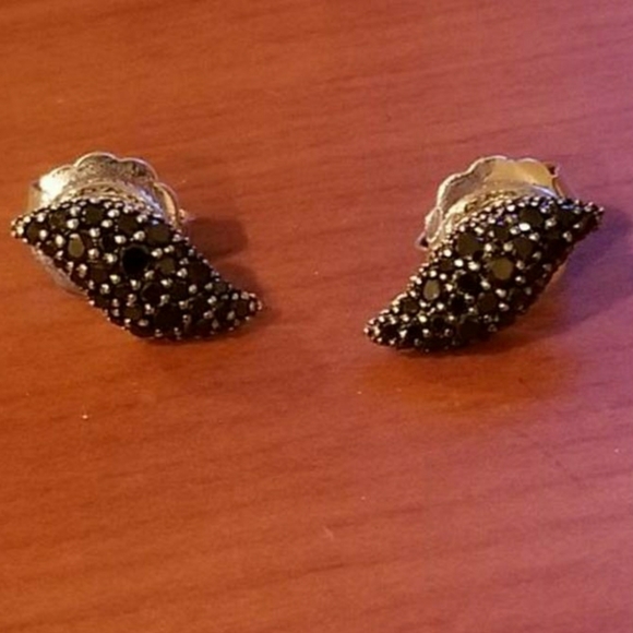 David Yurman Black Diamond Hampton earrings - Picture 2 of 3